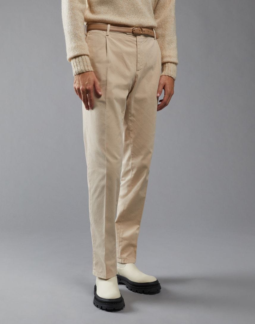 Pantalon poches américaines beige
