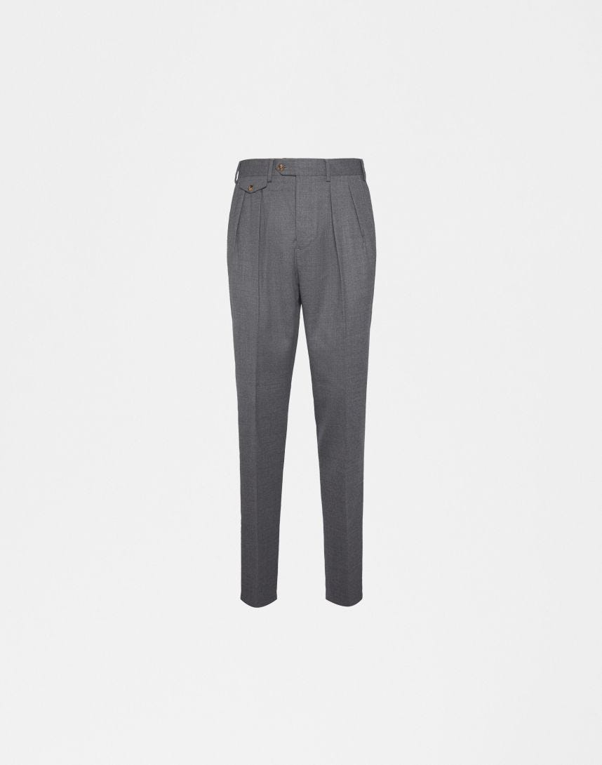 Gray slant pocket pants