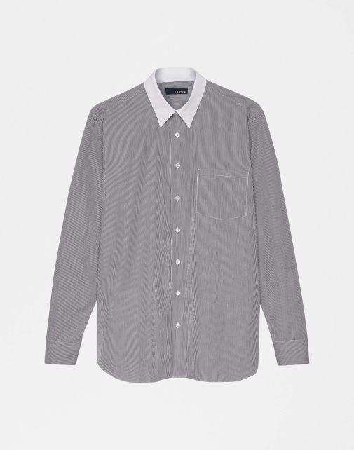 Striped cotton poplin shirt  