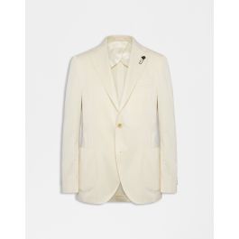 アウターその他 LARDINI Woman Blazer White P5PICASSOESD64806 100 Single-Breasted Cotton Jacket