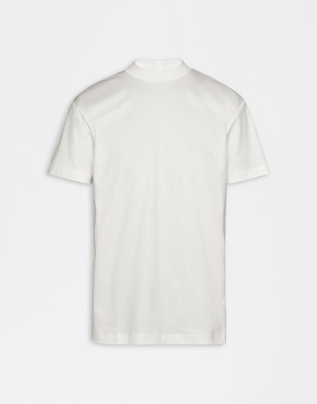 T-shirt bianca girocollo con manica corta in Jersey Lardini