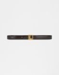 Cintura in pelle marrone con fibbia in ottone 1