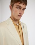 Giacca panna/beige monopetto 5