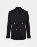 Blaue doppelreihige Jacke 1