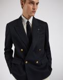 Blaue doppelreihige Jacke 5