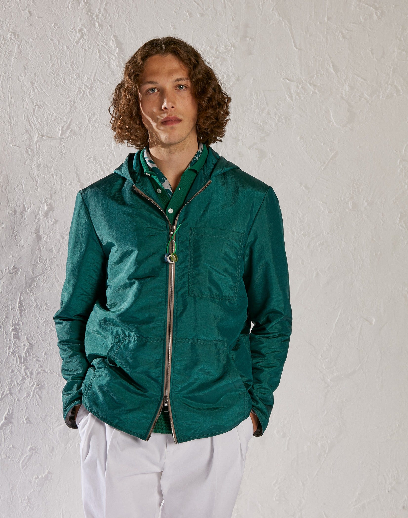 Green hooded jacket - Luigi Lardini capsule