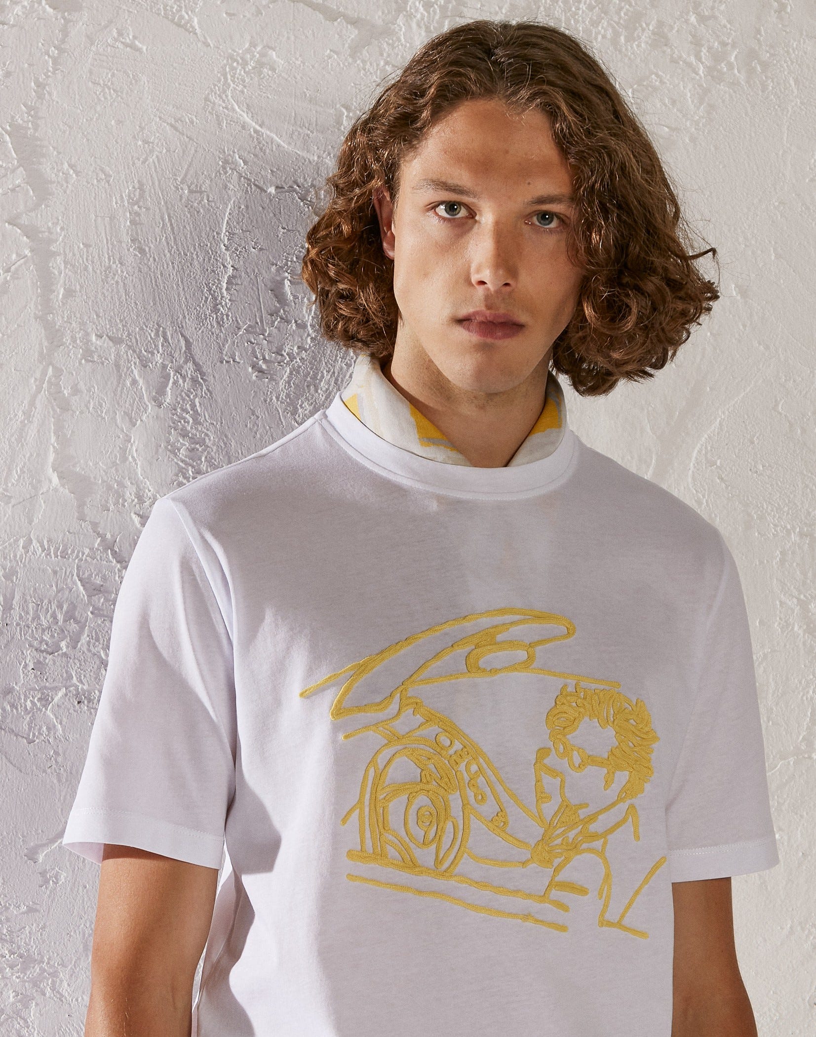 T-shirt with matching embroidery - Luigi Lardini capsule