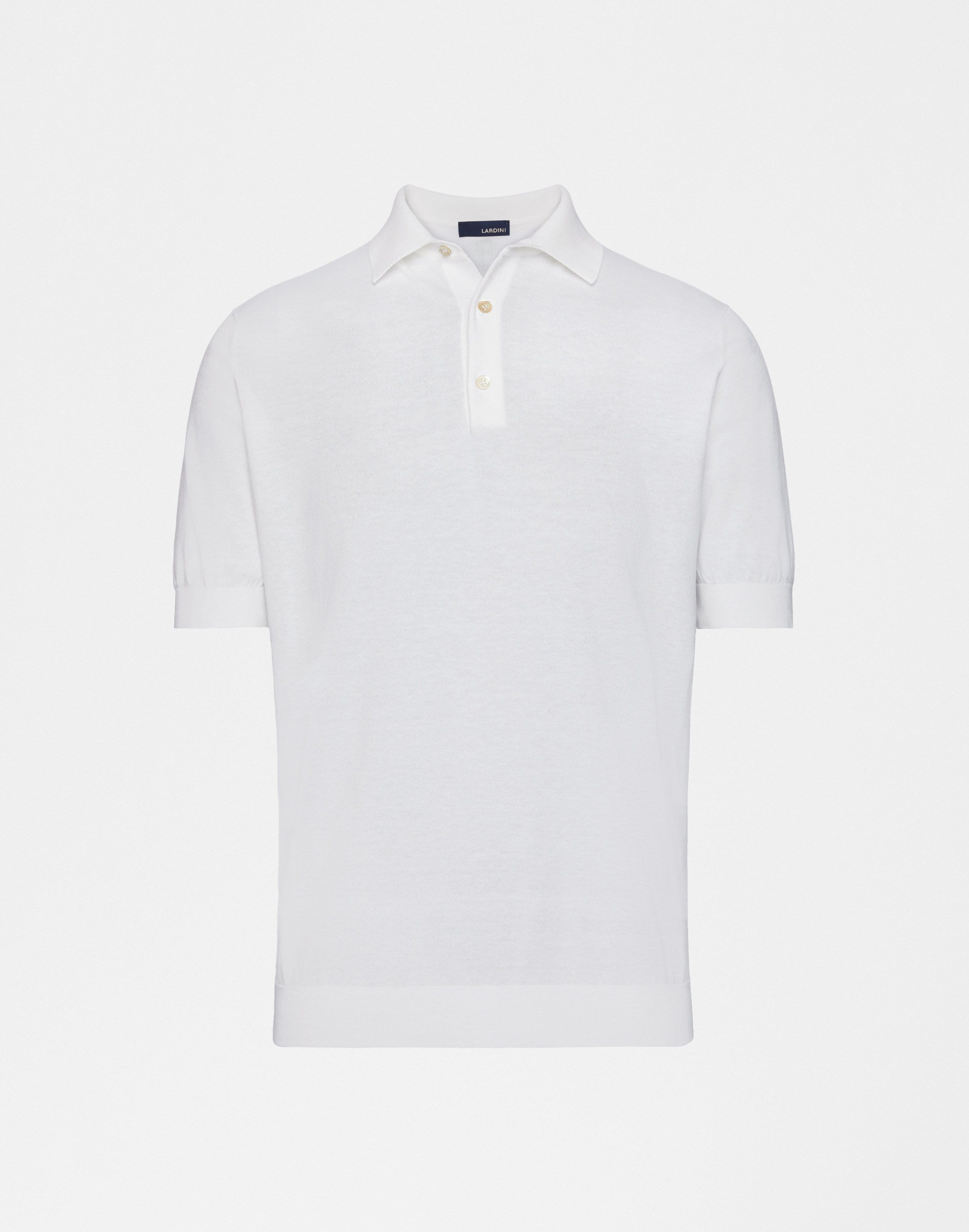 White superpiuma cotton polo shirt