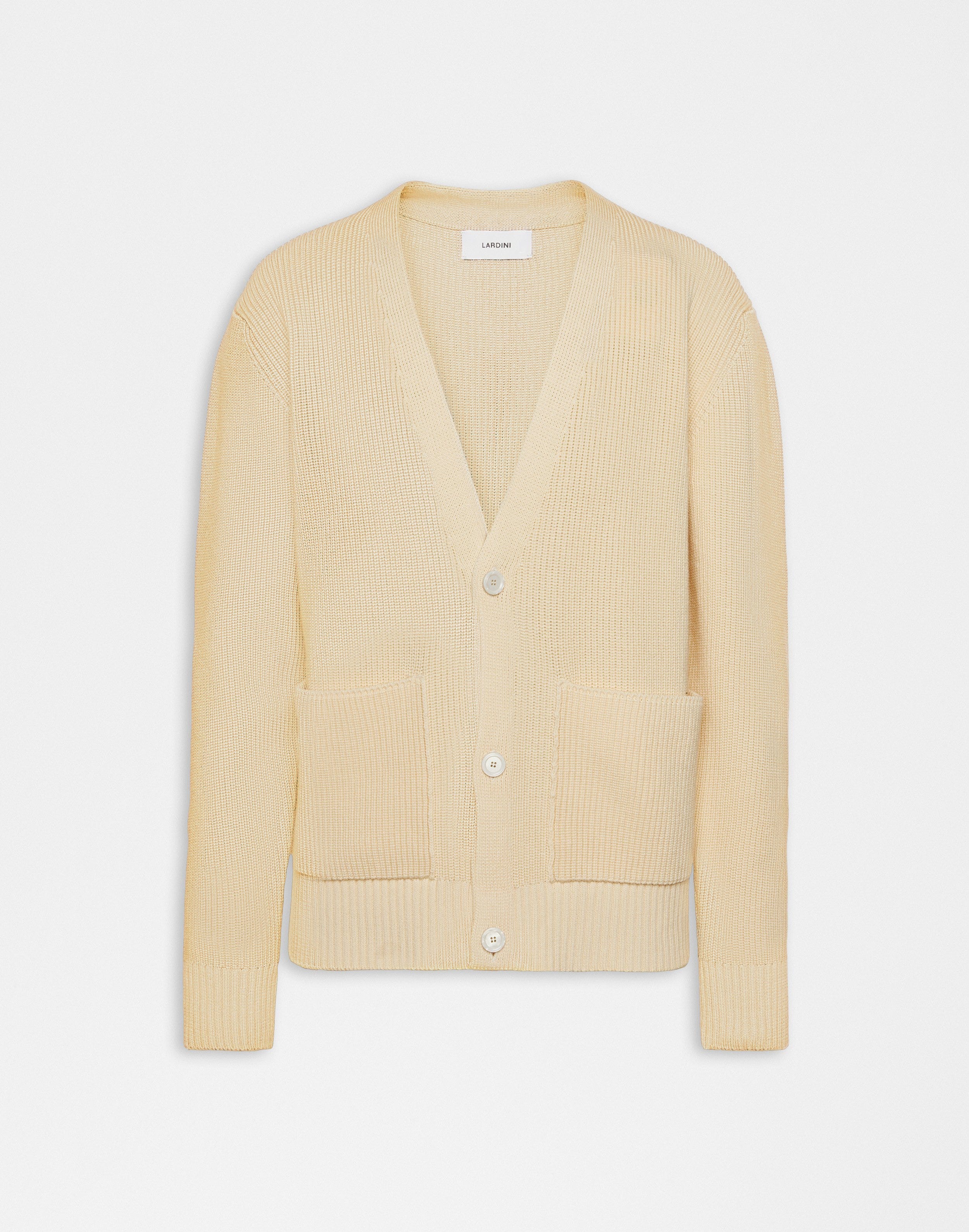 Cardigan couleur crème en coton biologique
