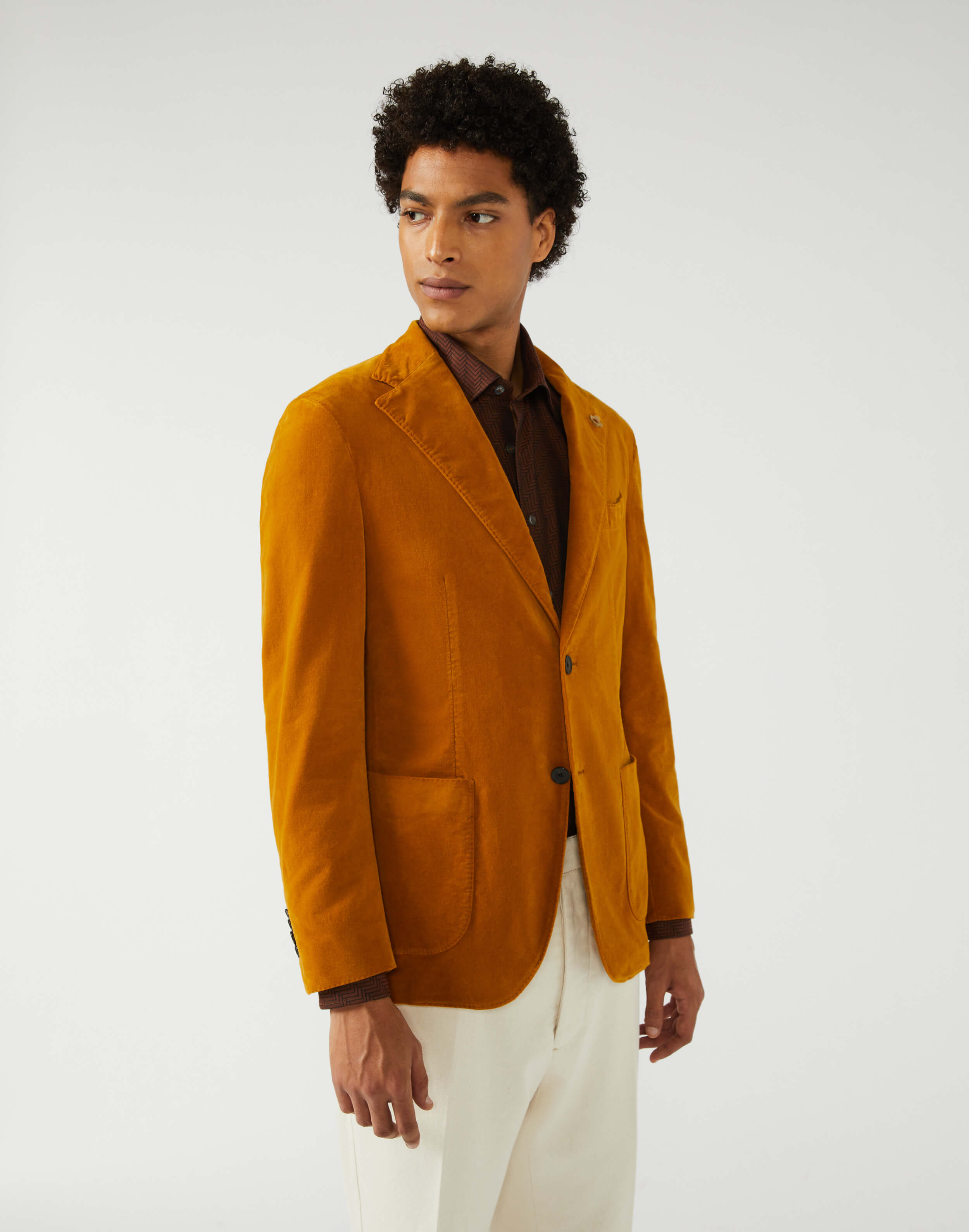 Orange jacket in cloud-soft velvet - Supersoft 